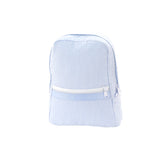 Seersucker Backpack - Baby Blue   Small