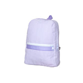 Seersucker Backpack - Lilac Small