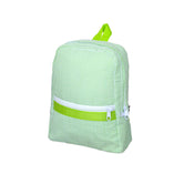 Seersucker Backpack - Lime Small