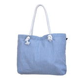 Seersucker Tote - Navy