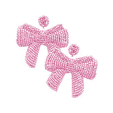 Pink Bow Earrings