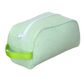Seersucker Traveler/Dopp Kit/Diaper Caddy - Lime