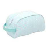 Seersucker Traveler/Dopp Kit/Diaper Caddy - Mint