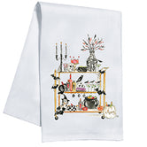 Halloween Bar Cart  Kitchen / Tea Towel