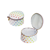 Button Bag/Jewelry Round - Tiny Hearts