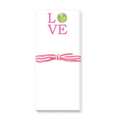 LOVE TENNIS SKINNIE NOTEPAD