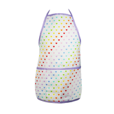 Seersucker Apron/Art Smock - Tiny Hearts