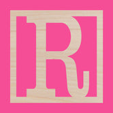 Wood Monogram - Initial in Square