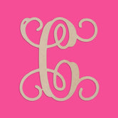 Wood Monogram - Vine Initial