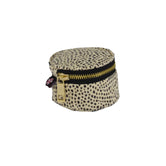 Seersucker Mini Button Bag / Rosary Holder / Ring Holder - Cheetah