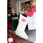 Creme Cable Knit Stocking