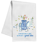 Elephant with Drinks Tea Towel - Cocktails are Always a Good Idea