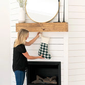 Green Check Knit Stocking