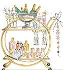 Celebration Bar Cart Kitchen / Tea Towel