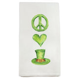 Peace Love St. Patrick's Day Tea Towel