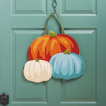 Pumpkin Trio Hooked Door Décor