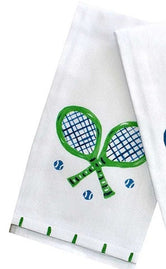 Tennis Racquet Towel - Green & Blue