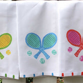 Colorful Tennis Racquet Tea Towel - TURQUOISE