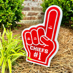 Mini Chiefs #1 Foam Finger Garden Stake