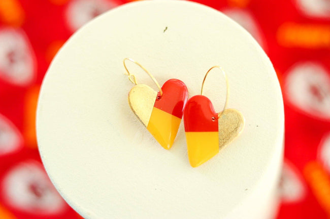 Handcrafted Polymer Clay Earrings- Chiefs