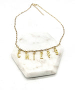 Gold KC Football Charm Chiefs Kansas City Necklace