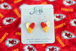 Handcrafted Polymer Clay Earrings- Chiefs