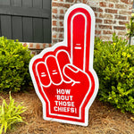 How 'Bout Those Chiefs Red Foam Finger Garden Stake