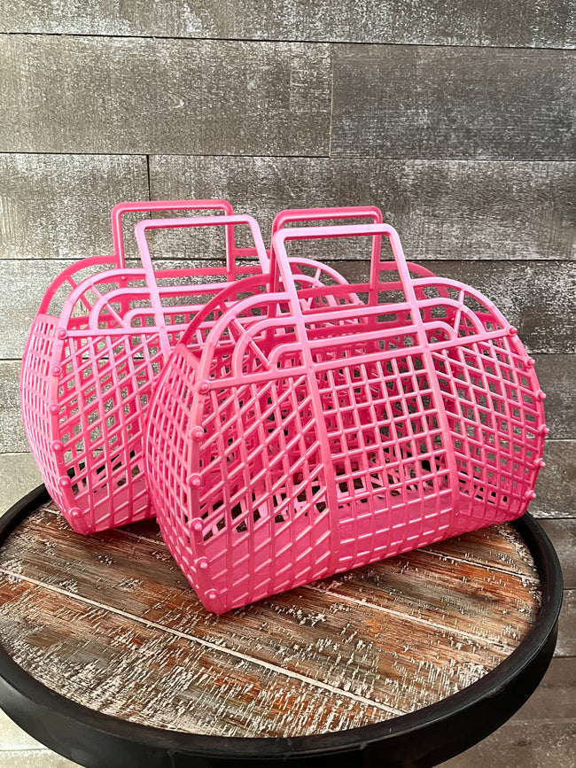 Pink Large Retro Jelly Baskets