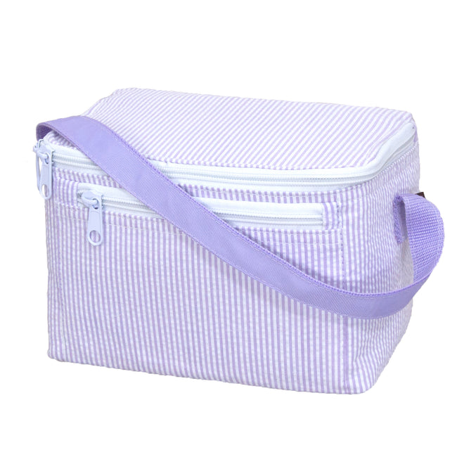 Seersucker Lunch Box - Lilac - Pistachios Monograms and Gifts