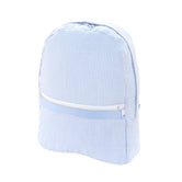 Seersucker Backpack - Medium - Baby Blue