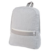 Seersucker Backpack -  Grey - Small