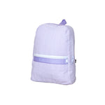 Seersucker Backpack -  Lilac Small - Pistachios Monograms and Gifts