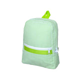 Seersucker Backpack -  Lime   Small