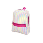 Seersucker Backpack -  Rainbow   Small - Pistachios Monograms and Gifts
