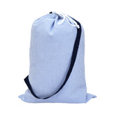Catch All Bag - Overnight Bag - Laundry Bag in Navy Seersucker