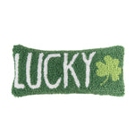 6" x 12" Lucky Clover Hooked Pillow