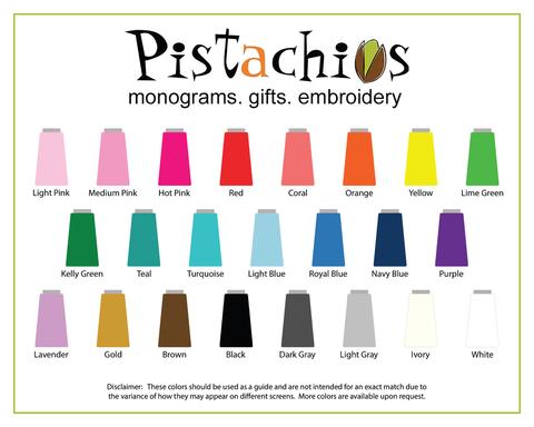 Seersucker Mini Button Bag / Rosary Holder / Ring Holder - Cheetah - Pistachios Monogram Embroidery