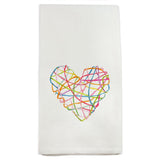 Ribbon Heart Tea Towel
