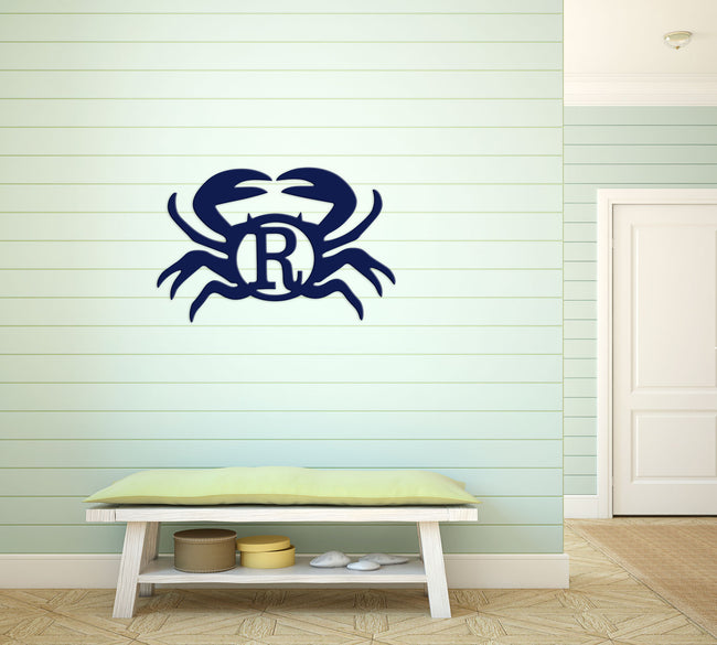 Wood Monogram - Crab - Pistachios Monograms and Gifts