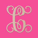 Wood Monogram - Vine Initial - Pistachios Monograms and Gifts