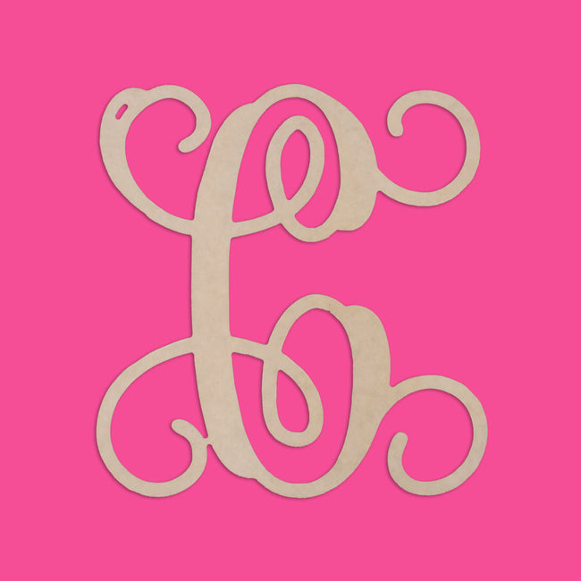 Wood Monogram - Vine Initial - Pistachios Monograms and Gifts