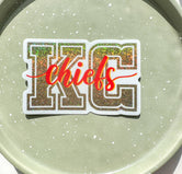 KC Chiefs Weatherproof Glitter Sticker