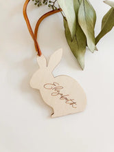 Custom Easter Tag - Bunny Silhouette - Script- Personalization: Choose Name & Lauren only!