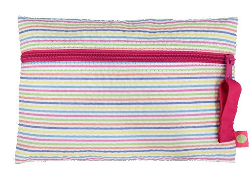 Seersucker Cosmo Bag - Rainbow - Pistachios Monograms and Gifts