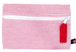 Seersucker Cosmo Bag - Red - Pistachios Monograms and Gifts
