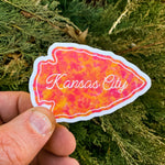 Kansas City Football Arrowhead Waterproof Vinyl Sticker