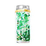 Confetti Skinny Can Cooler- Green - St. Patrick's Day