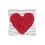 Valentine's Day Heart Stripe Throw Pillow