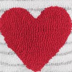 Valentine's Day Heart Stripe Throw Pillow