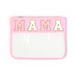 Varsity Letter Clear Zippered Pouch Bag - MAMA